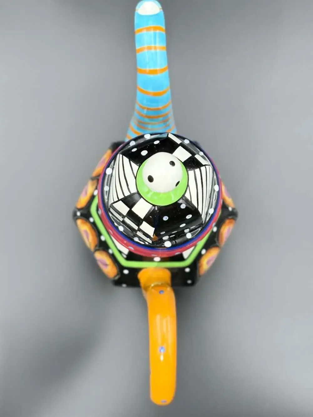 McGovney-Rudolf (Charma Design) Hand-Painted Whimsical Ceramic Teapot